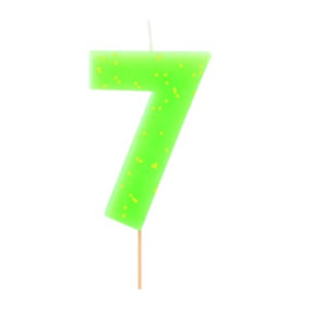 Vela 7 Verde Flúor